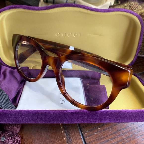 Authentic GUCCI 48 cat Crystals stars Acetate optical glasses - Picture 7 of 13